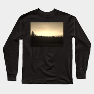 Sunset over a forest in Switzerland Long Sleeve T-Shirt